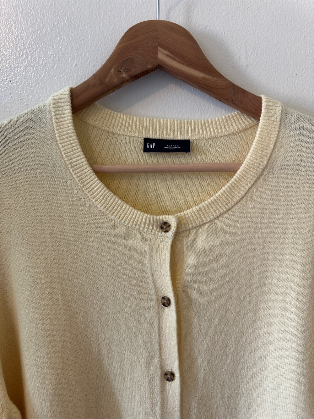 GAP Pale Yellow Cardigan - Size XL - Picture 5 of 11